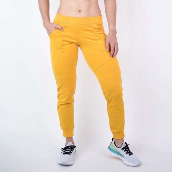 Fleo Harley Moto Jogger Pant in Mango Mojito Yellow Size Small - Picture 1 of 7